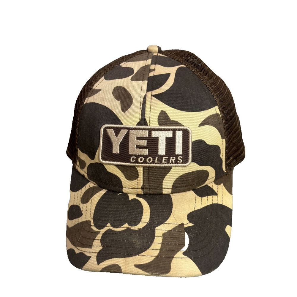 YETI Men's Camouflage  Trucker Hat/Cap SnapBack  Campaign Fishing Hunting Gear